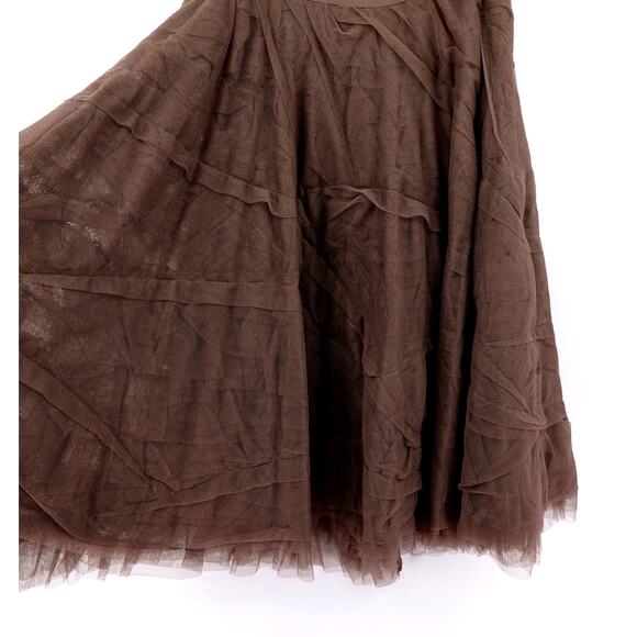 Lilith Paris Brown Tulle Midi Skirt M Layered Tutu Dark Fairy Whimsigoth - Picture 5 of 16